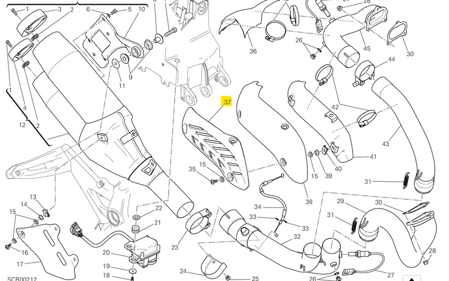 Pare Chaleur Echappement - Ducati