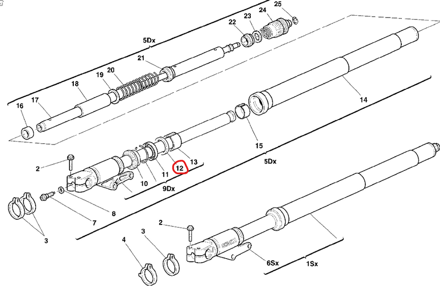 Rondelle entretoise spi de fourche - Ducati