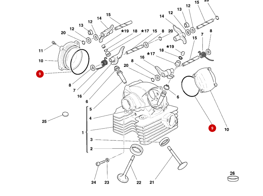 Joint Trappe Cache Culbu NEUF - Ducati