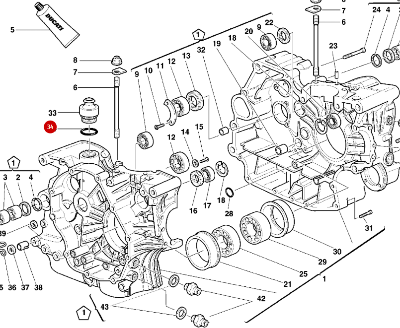 Joint Torique 39.34X2.62 Soupape Reniflard NEUF - Ducati