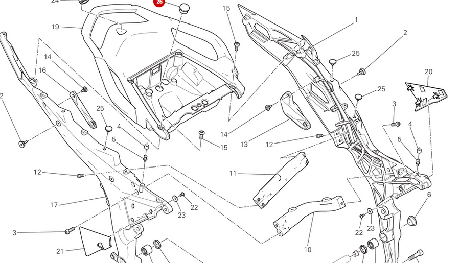 Bouchon Batit Arriere NEUF - Ducati