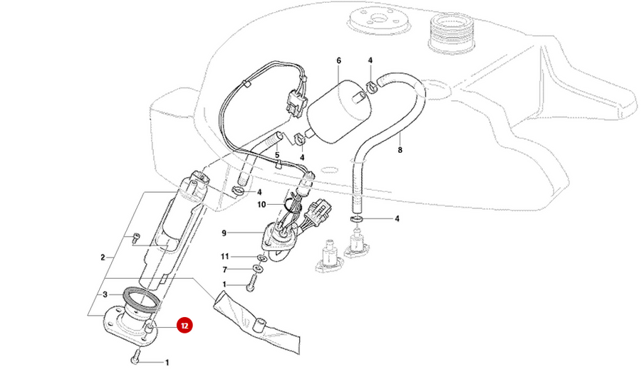 Entretoise Pompe A Essence NEUVE - Ducati