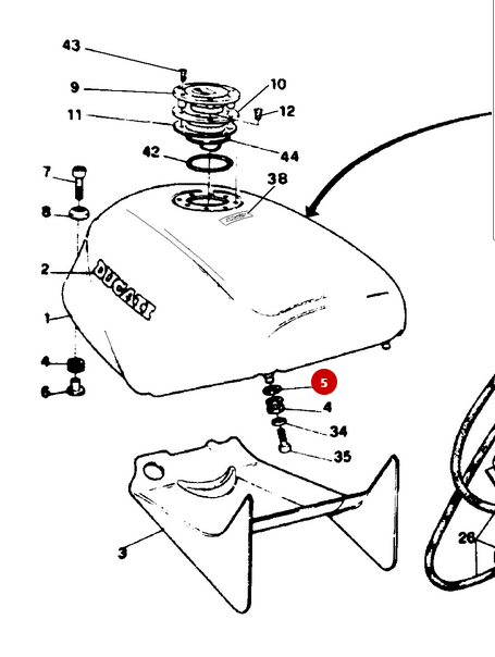 Caoutchouc Antivibration NEUF - Ducati