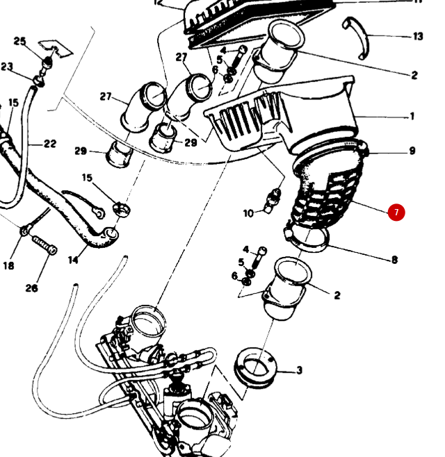 Manchon entrée d'air origine NEUF - Ducati