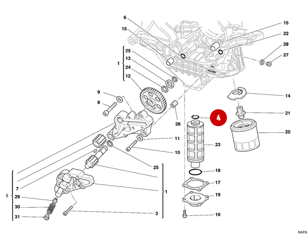 Joint Torique 17,96X2,62 NEUF - Ducati