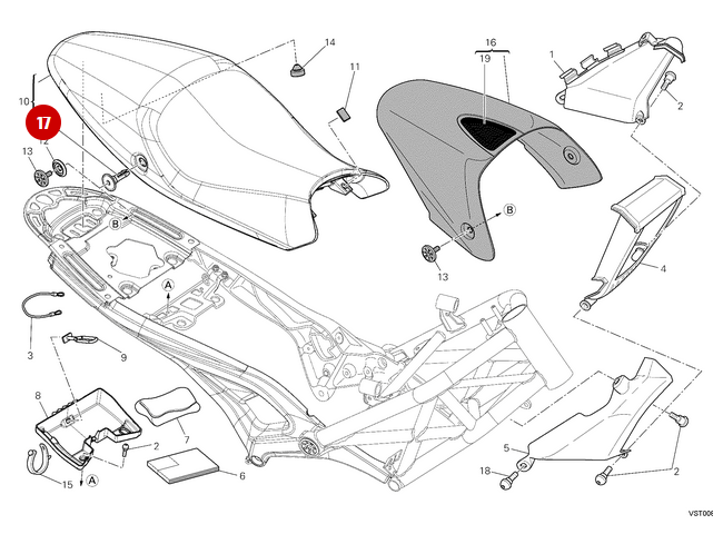 Insert Selle NEUF - Ducati