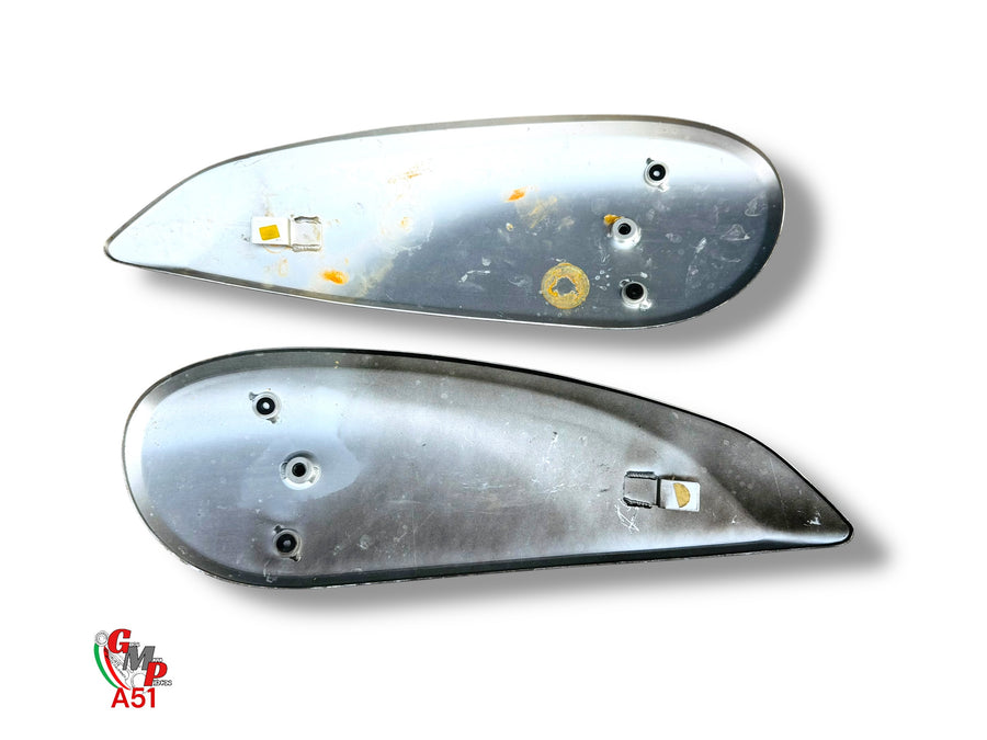 Paire de calottes écopes de réservoir aluminium noir mat - Ducati