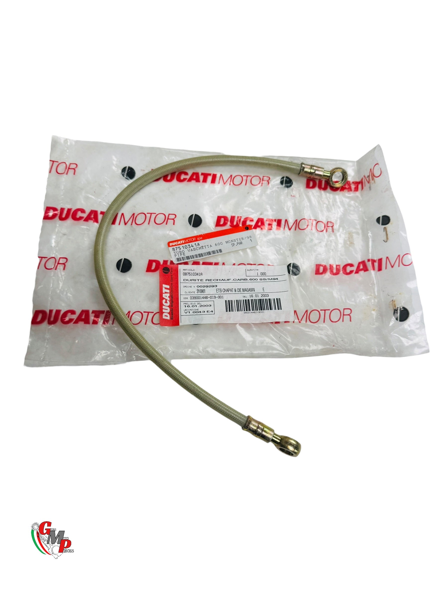 Durite Réchauffeur Carbu Bichromaté NEUVE - Ducati