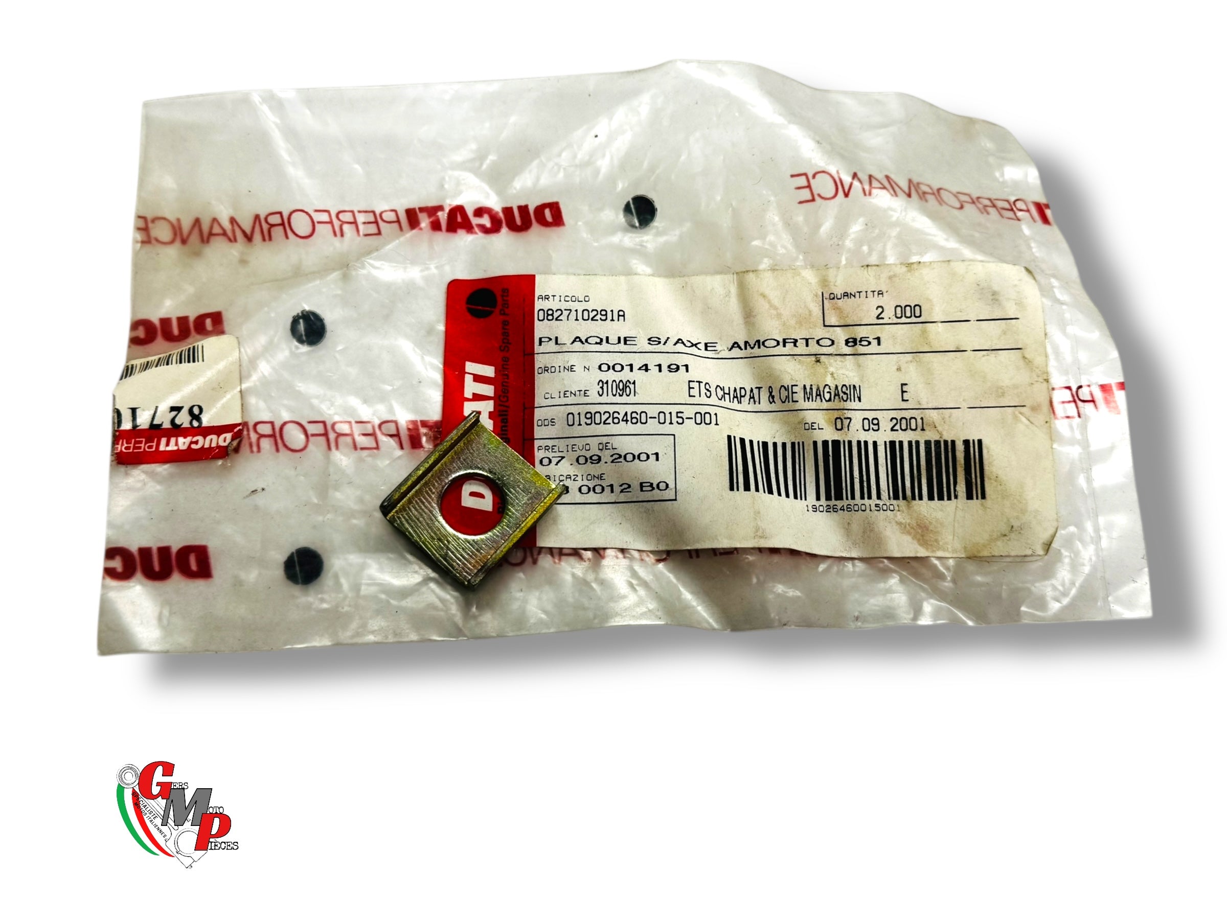 Plaquette Ecrou Blocage Amortisseur NEUVE - Ducati