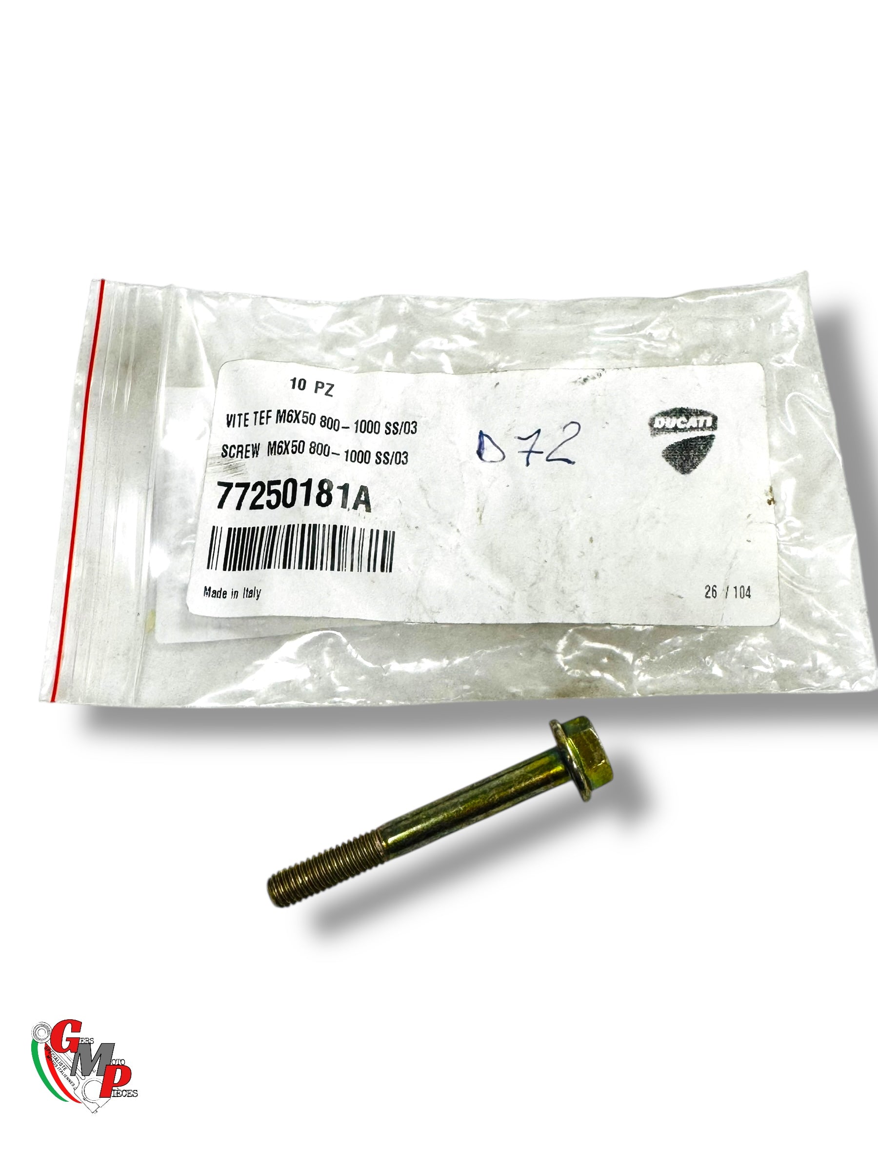 Vis Tef M6X50 Bichromate Fixation Boîtier NEUVE - Ducati