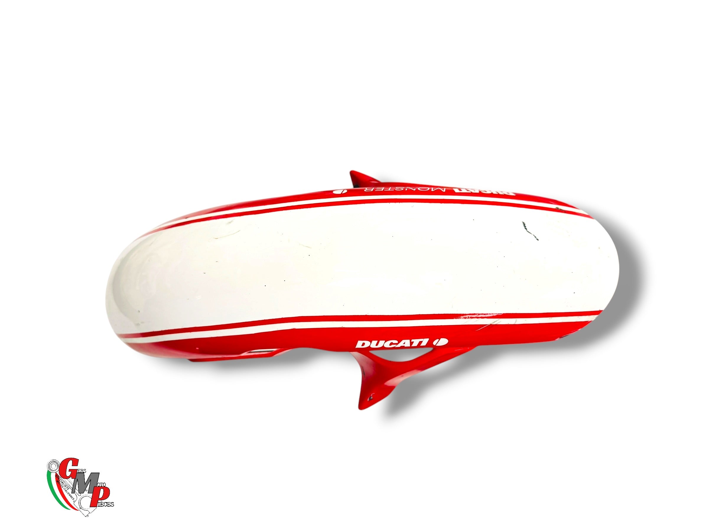 Garde Boue Avant Rouge avec Bande Blanche - Ducati