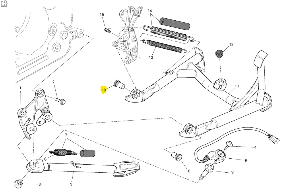 Vis Spéciale Fixation Béquille Centrale - Ducati