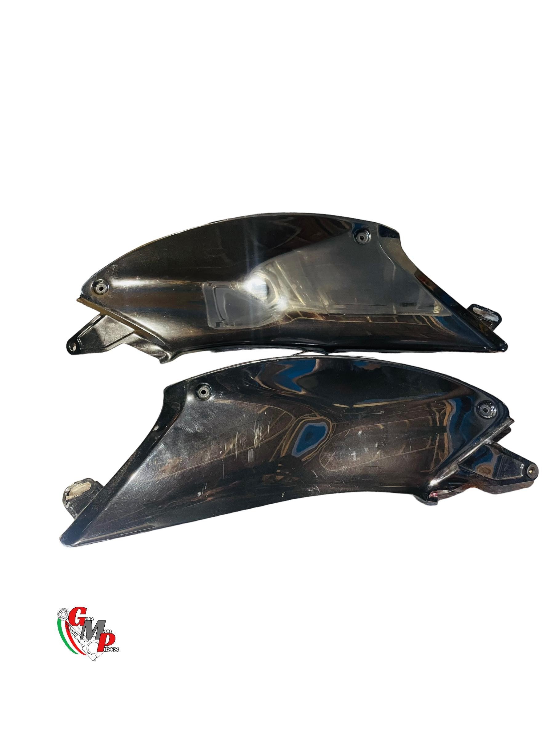 Paire de Dessous de Réservoir en Métal Noir - Ducati