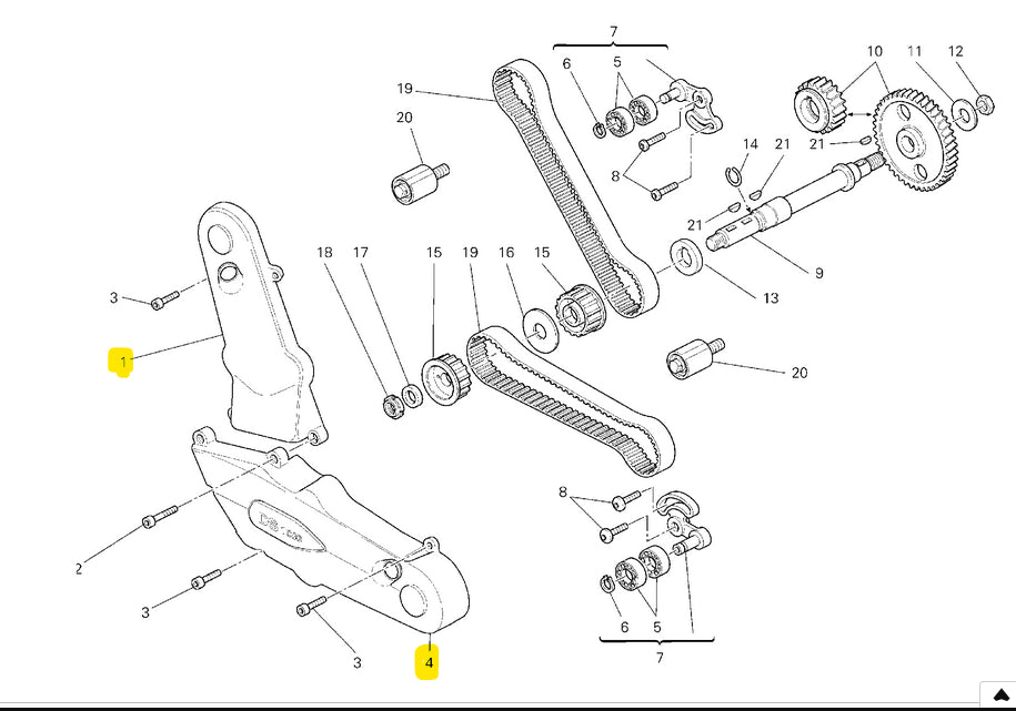 Kit Caches Distribution Noir Neuf - Ducati