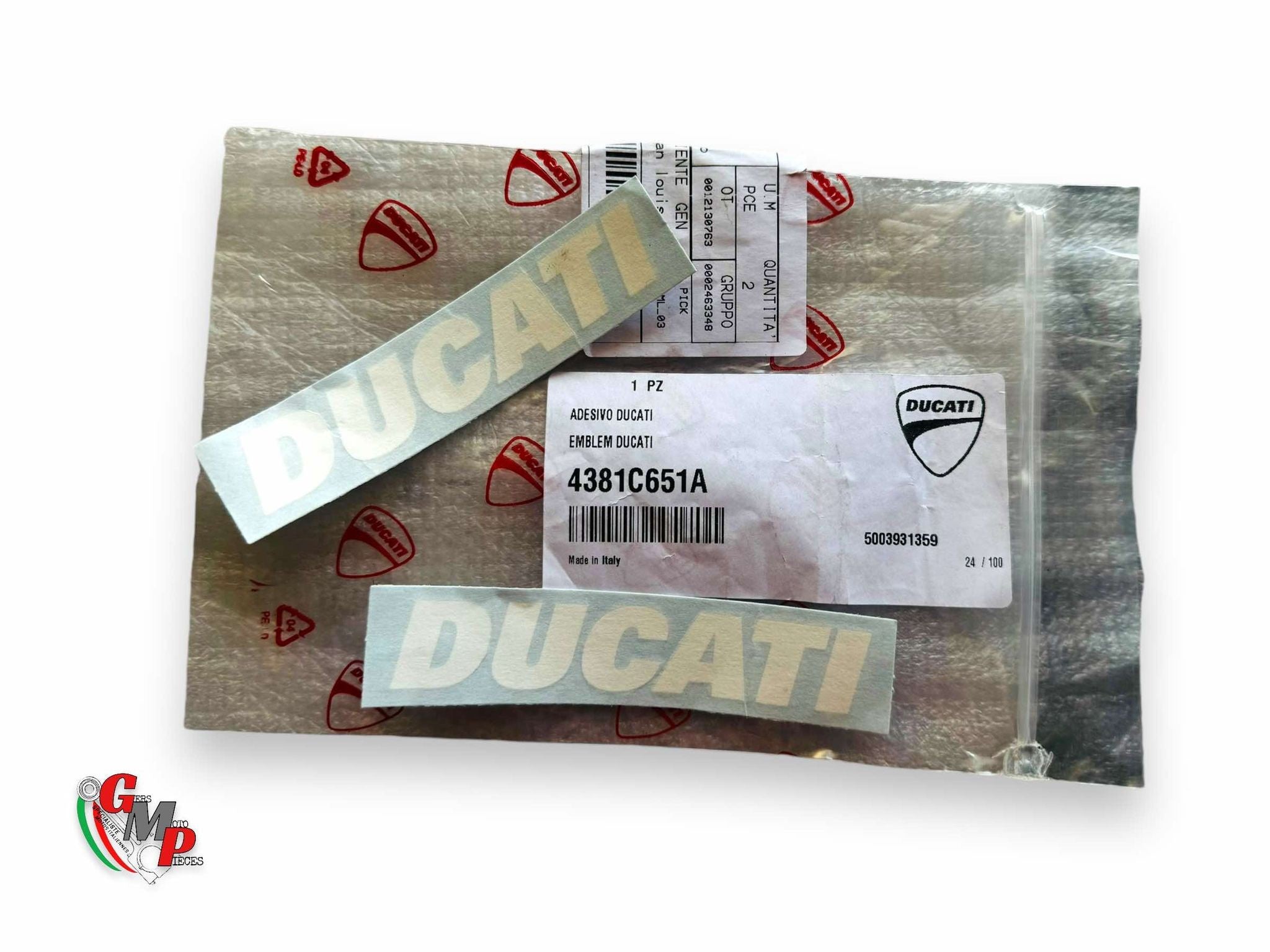 Sticker Réservoir Blanc Neuf - Ducati