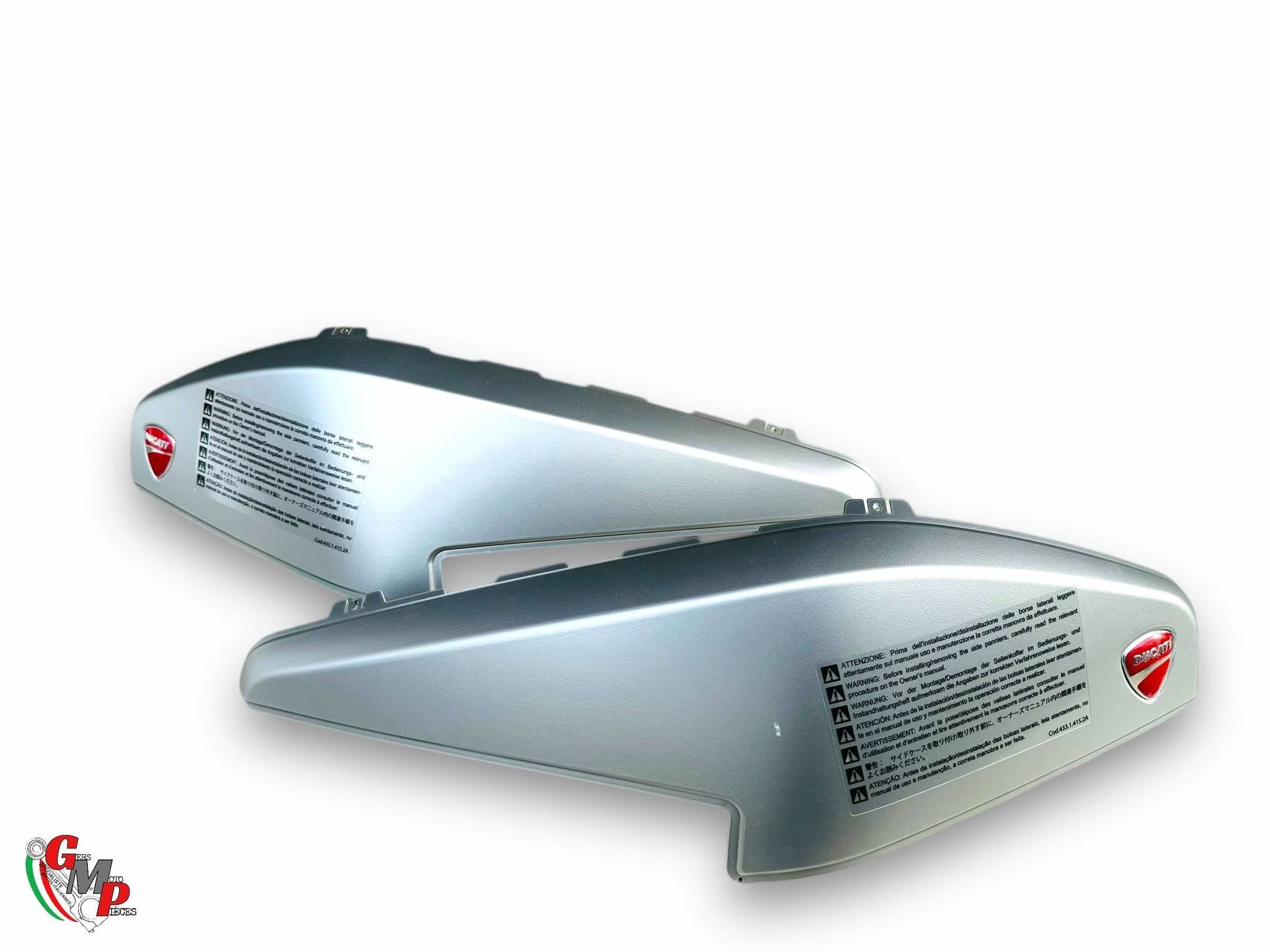 Kit Couvercle Valise Gris Aluminium NEUF - Ducati