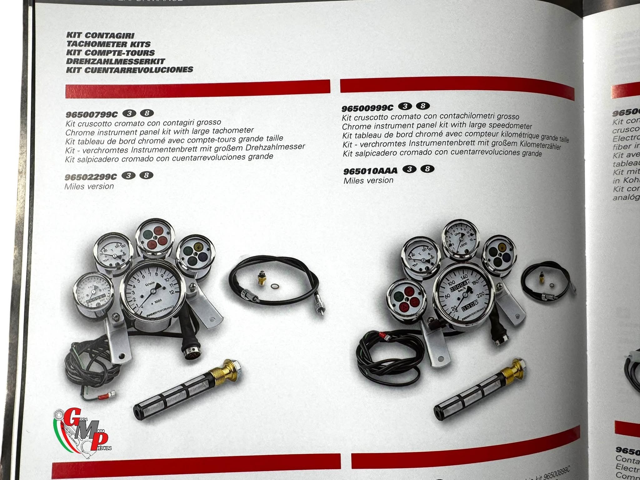 Compteur Compte Tour Manomètre Ducati Performance - Ducati