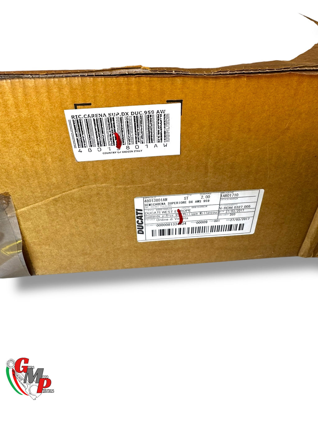 Flanc Carénage supérieur droit blanc NEUF - DUCATI