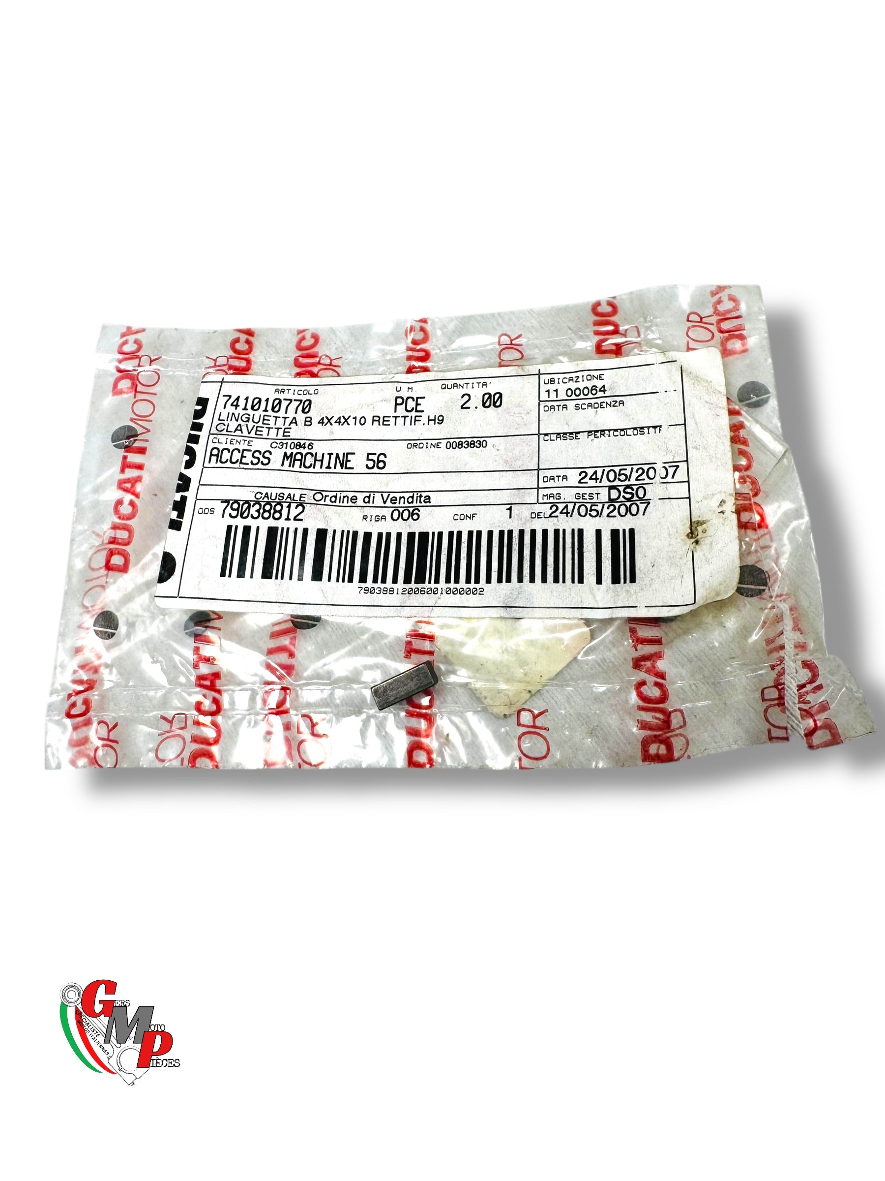 Clavette 4X4X10 Uni 6604 NEUF - Ducati