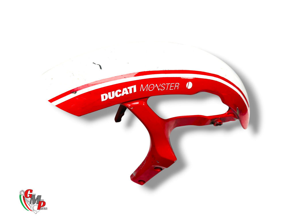 Garde Boue Avant Rouge avec Bande Blanche - Ducati