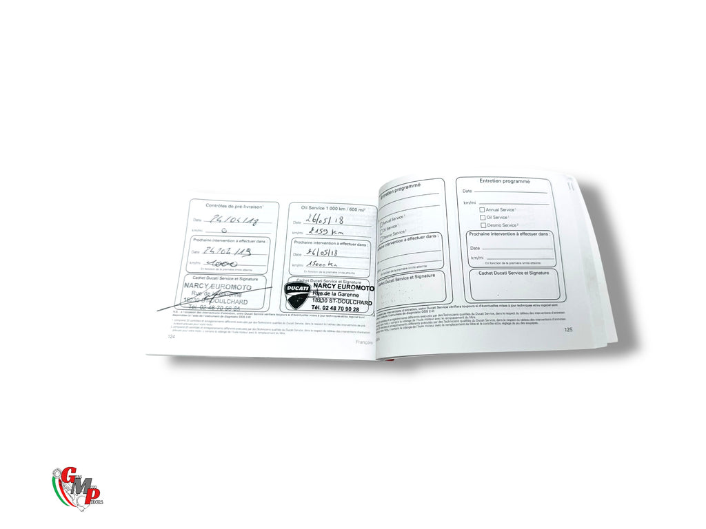 Carnet de garantie - Ducati Tous modèles