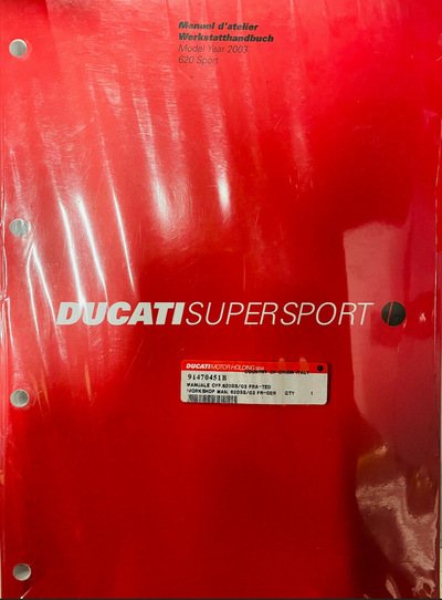 MANUEL ATELIER Français NEUF - Ducati