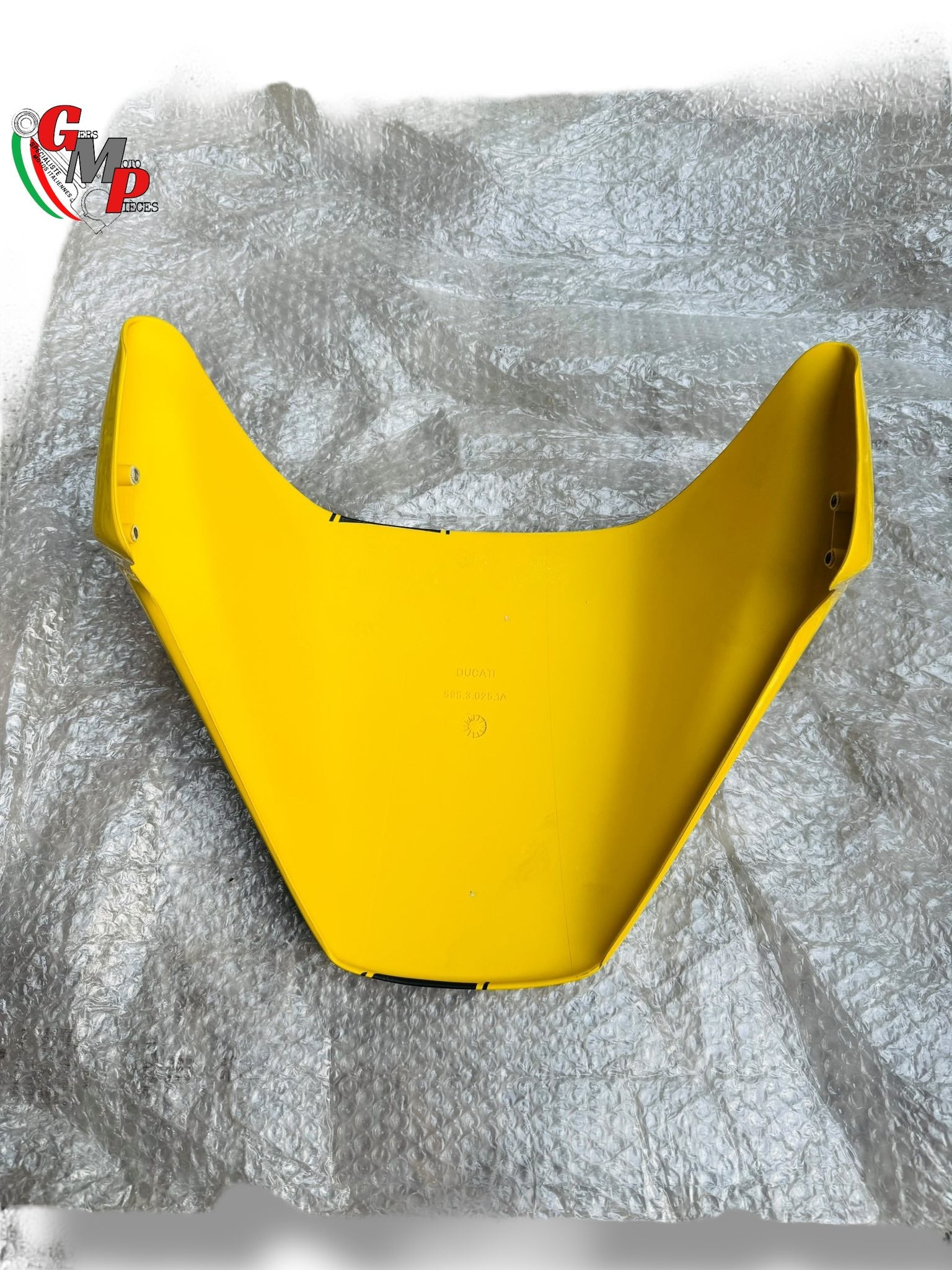 Capot De Selle Jaune Bande Noir NEUF - Ducati