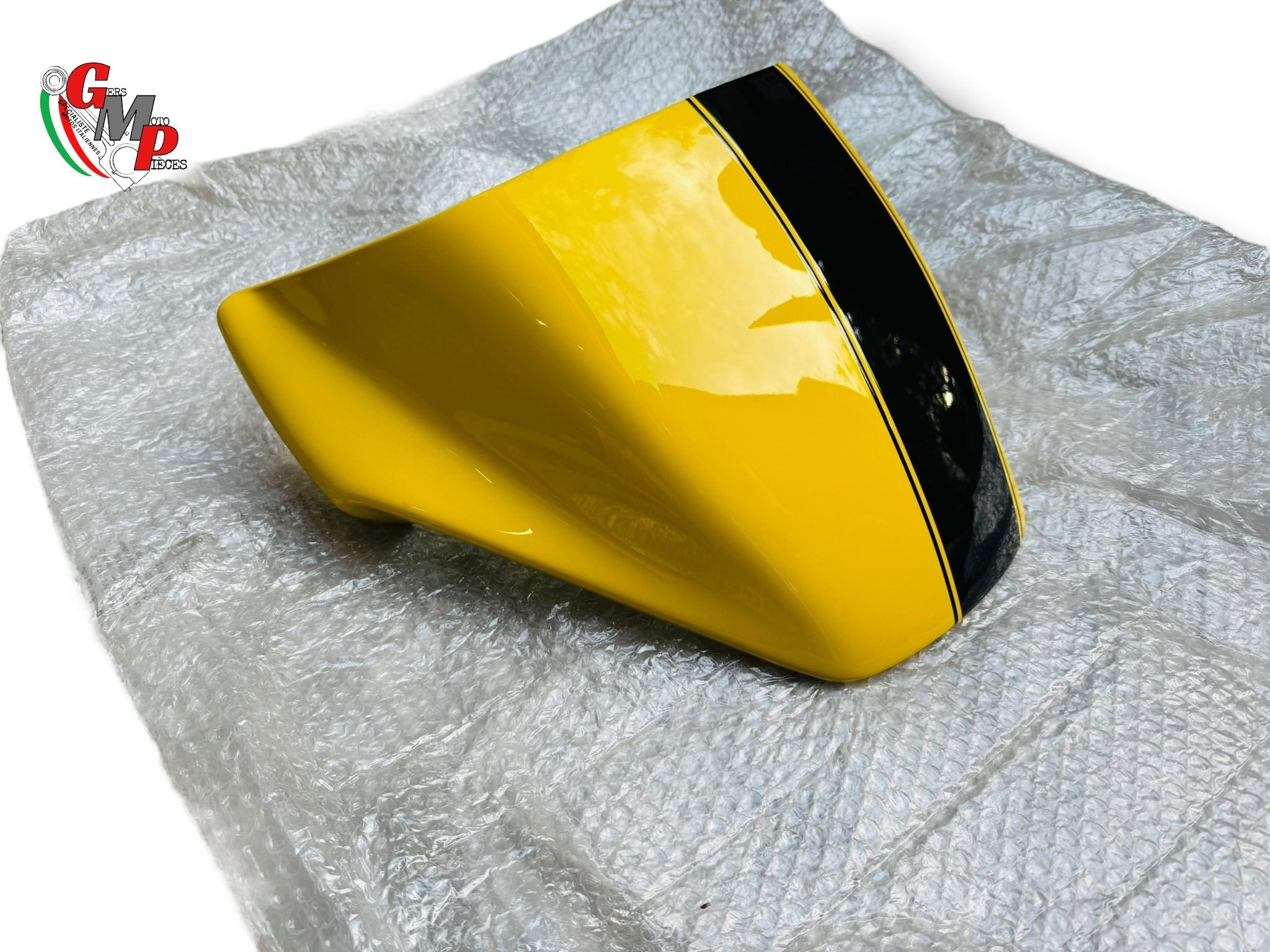 Capot De Selle Jaune Bande Noir NEUF - Ducati