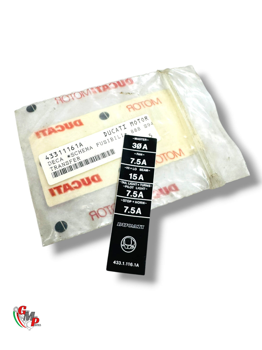 Sticker Schema Fusible NEUF - Ducati