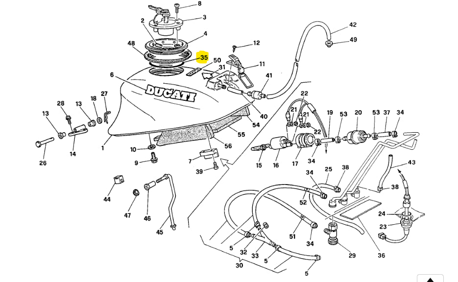 Joint torique pompe à essence NEUF - Ducati