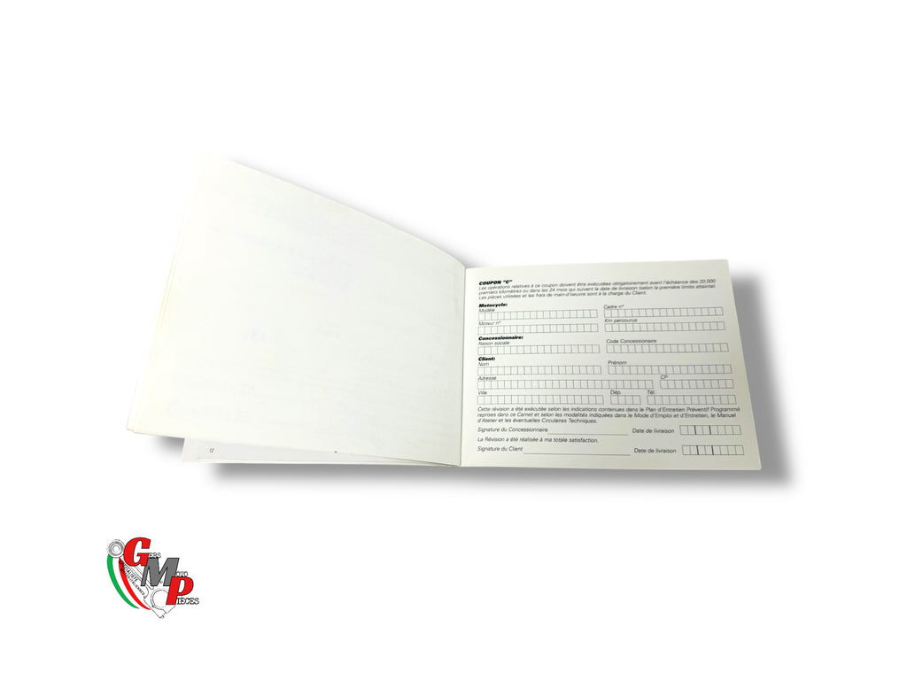 Carnet de GARANTIE Francais - Ducati