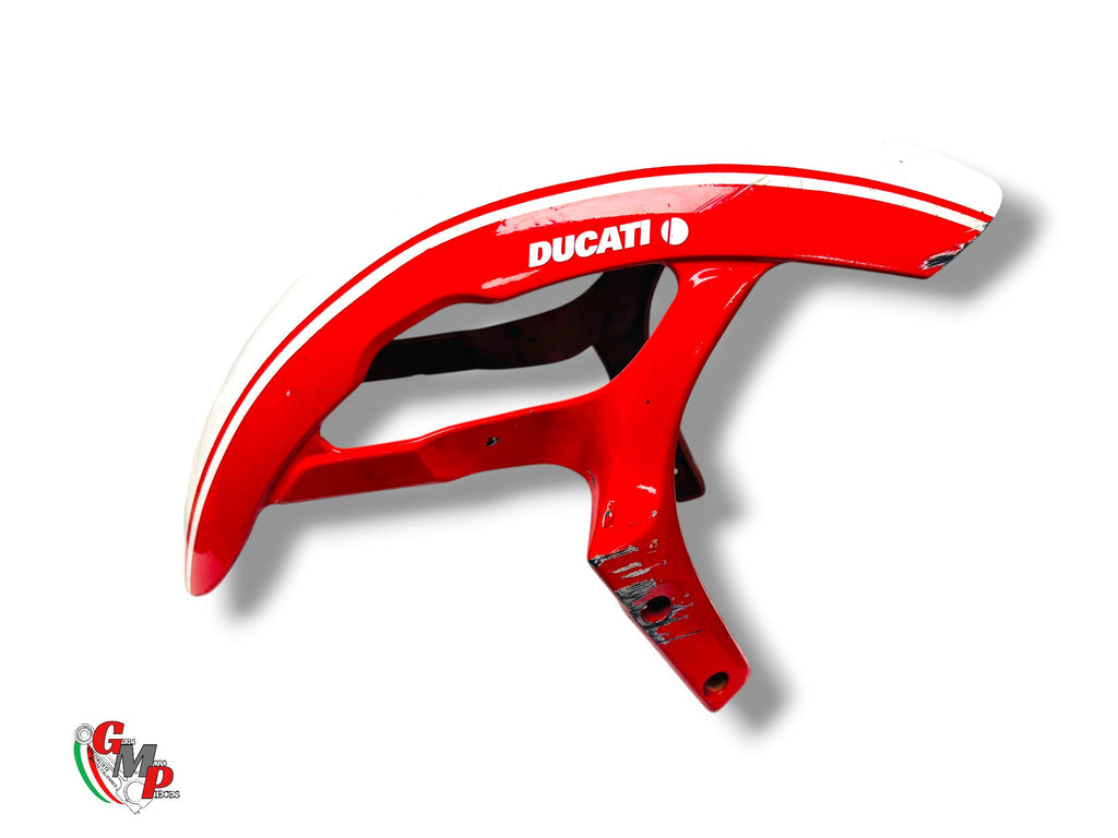 Garde Boue Avant Rouge avec Bande Blanche - Ducati