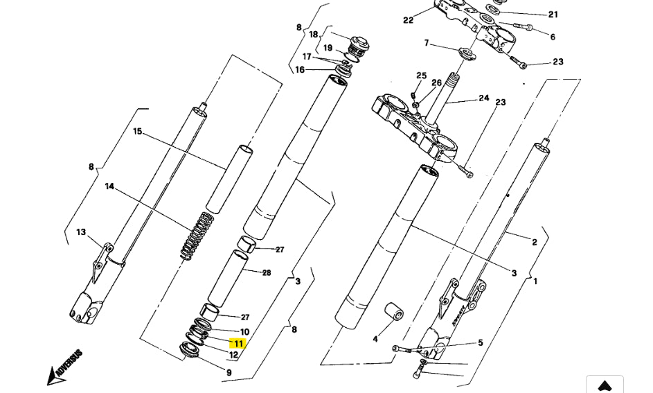 Joint Spy Fourche Diamètre 40 NEUF - Ducati