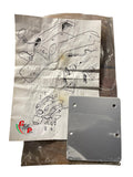 Dessous Support Plaque Alu pour bec de canard carbone clignotant intégré - Ducati