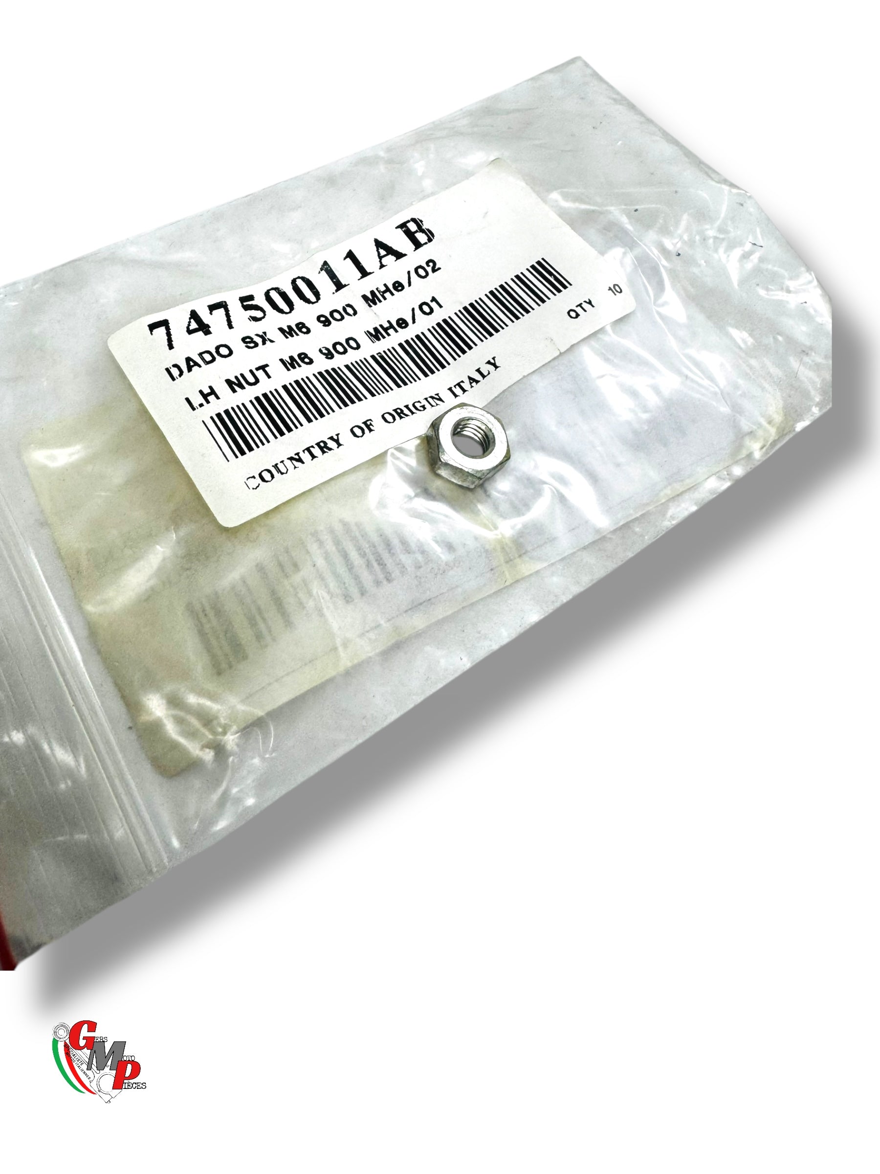 Ecrou Fileté Gauche M6 NEUF - Ducati