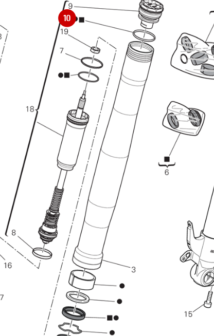 Joint torique bouchon de fourche NEUF - Ducati