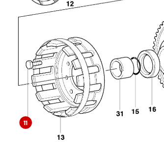Vis Fixation Cloche Embrayage M8x20 NEUVE - Ducati