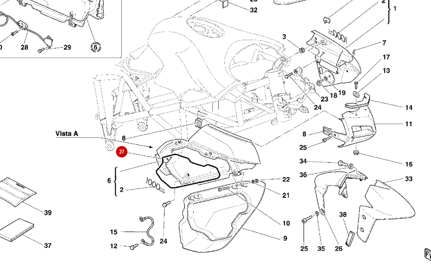 Joint coffre NEUF - Ducati