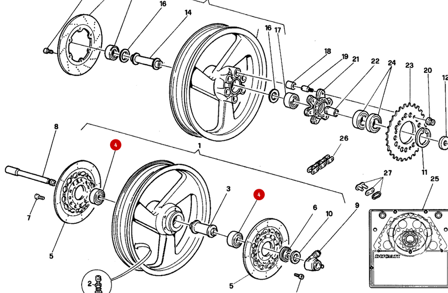 Roulement roue avant 6204 2RS NEUF - Ducati