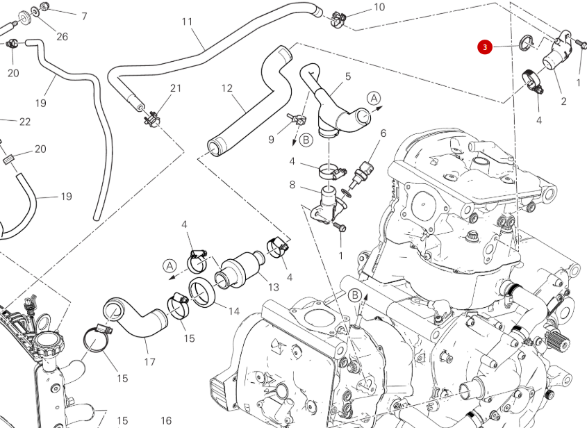 Joint Torique Raccord Eau NEUF - Ducati