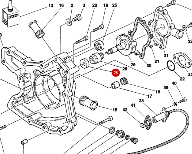 Joint Etancheité Tenue Mécanique Pompe à Eau NEUVE - Ducati