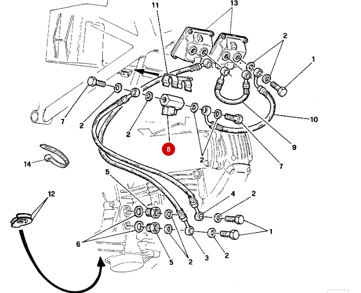 Robinet Réchauffeur Carbu NEUF - Ducati