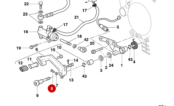 Vis Capteur Stop NEUVE - Ducati