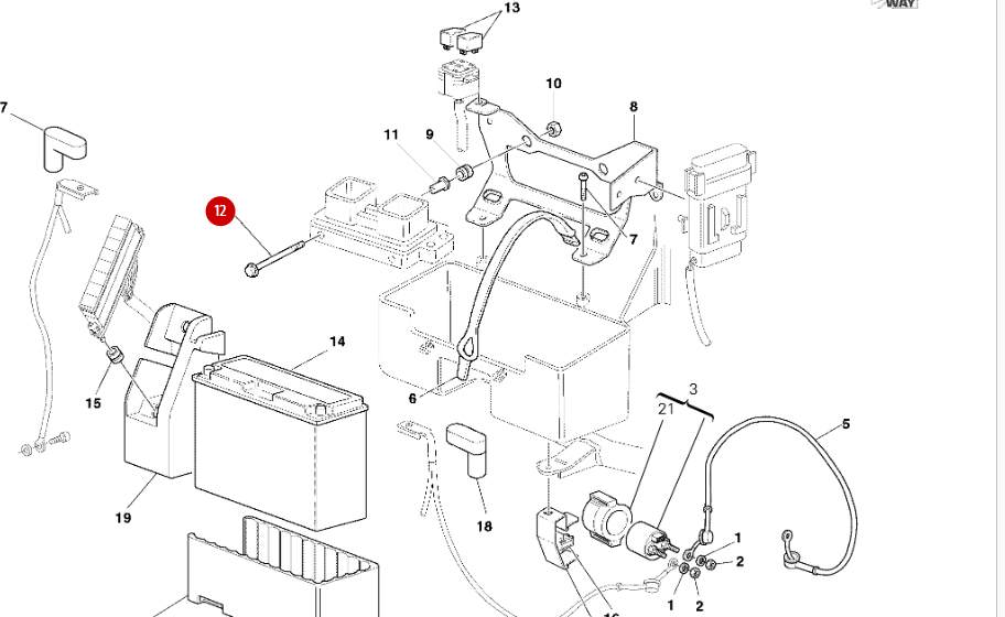 Vis Tef M6X50 Bichromate Fixation Boîtier NEUVE - Ducati