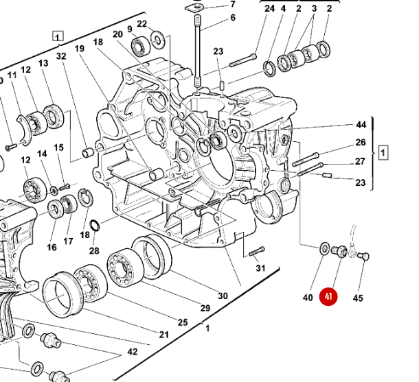 Vis M12x1 Fixation Masse NEUVE - Ducati