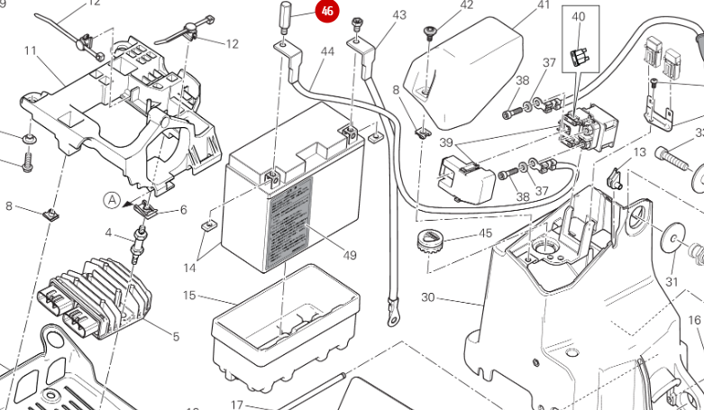 Vis Special Cable Positif NEUVE - Ducati