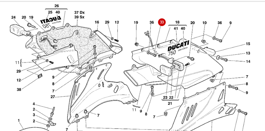 Vis Tbei 5X25 Bichromaté NEUF - Ducati