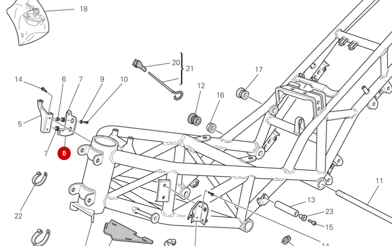 Support Avant NEUF - Ducati