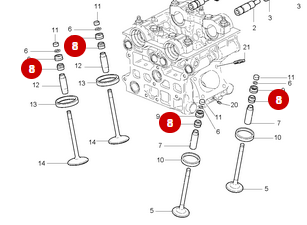 Joint Queue de Soupape Bague Etancheité NEUF - Ducati