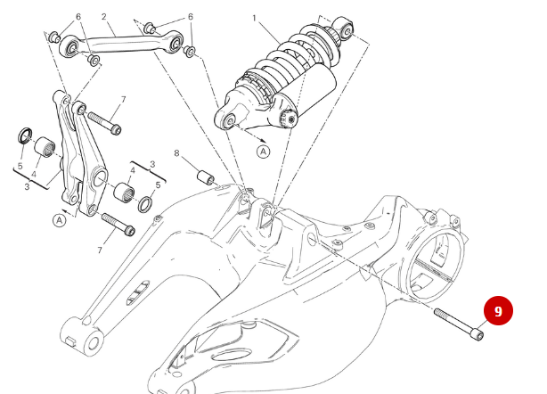 Vis Fixation Amortisseur - Ducati